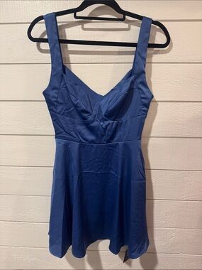 NWT Lulu’s Blue V-Neck A-Line Homecoming Women's Dress -  small